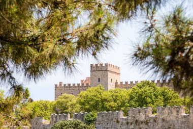 eski şehir, Rodos, Yunanistan'ın Ortaçağ kalesinde.