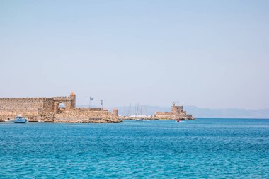 Yunanistan 'ın Rodos adasındaki Agios Nikolaos kalesi.