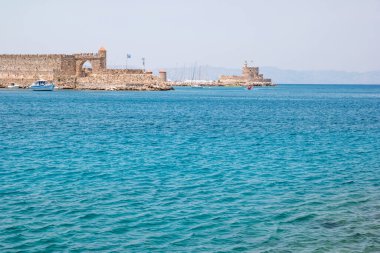 Yunanistan 'ın Rodos adasındaki Agios Nikolaos kalesi.
