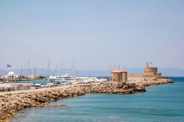 Agios Nikolaos Fästning Rhodos Grekland — Stockfoto