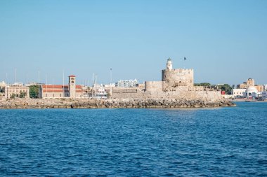 Yunanistan 'ın Rodos adasındaki Agios Nikolaos kalesi.