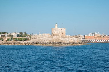 Yunanistan 'ın Rodos adasındaki Agios Nikolaos kalesi.