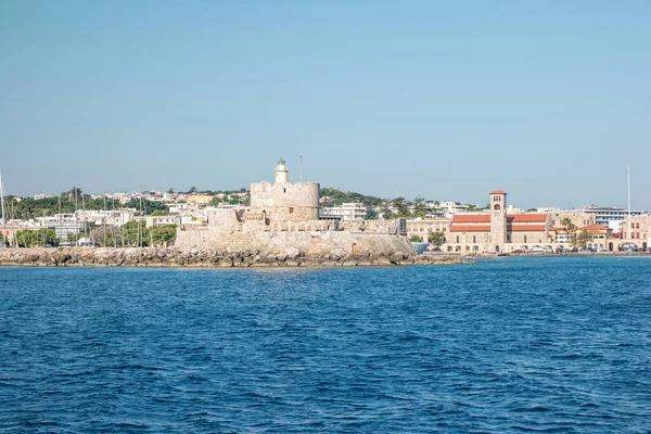 Forteresse Agios Nikolaos Sur Île Rhodes Grèce — Photo