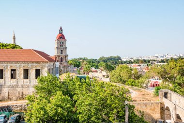 eski şehir, Rodos, Yunanistan'ın Ortaçağ kalesinde.