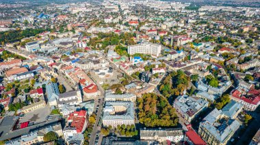 Ivano-Frankivsk, Ukrayna - Ekim 2021: İvano-Frankivsk 'in tarihi merkezi, Ukrayna.
