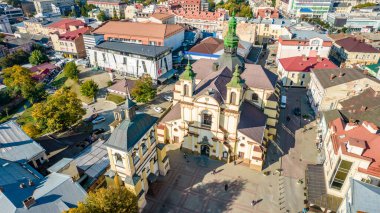 Ivano-Frankivsk, Ukrayna - Ekim 2021: İvano-Frankivsk 'in tarihi merkezi, Ukrayna.