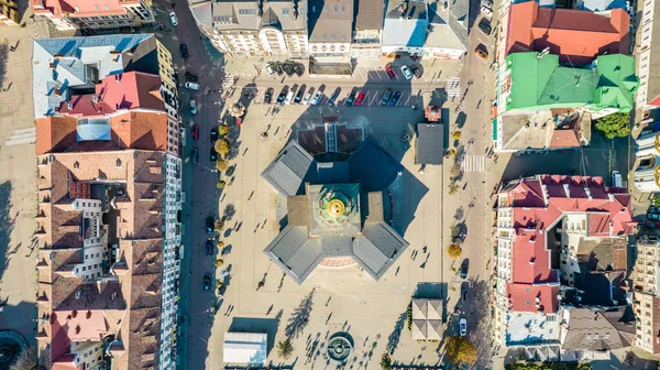 Ivano Frankivsk Ukraine October 2021 Top View Historic Center Ivano — Stock Photo, Image