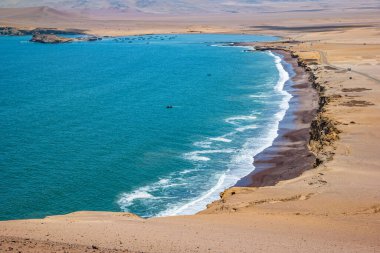 Peru 'daki Paracas Ulusal Rezervi' nin manzarası.