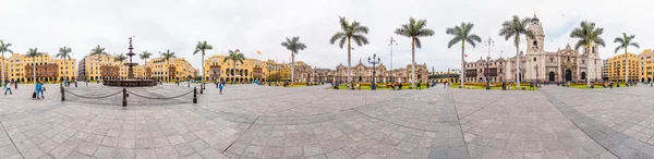 Központi Tér Lima Történelmi Központjában Peruban — Stock Fotó
