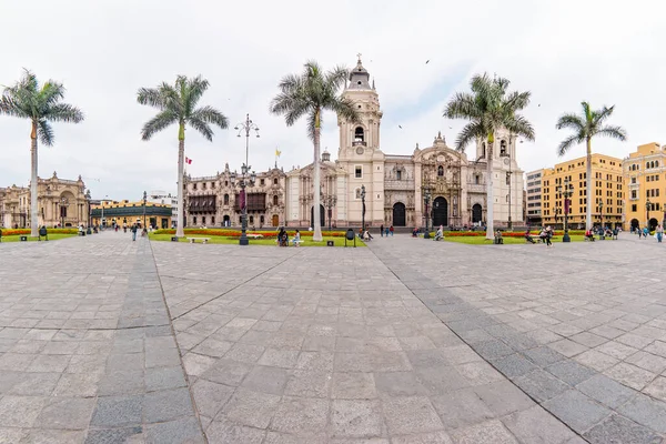 Központi Tér Lima Történelmi Központjában Peruban Stock Kép