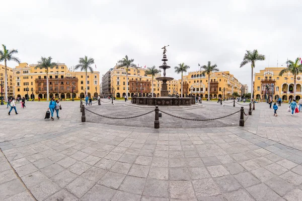 Piazza Centrale Nel Centro Storico Lima Perù — Foto Stock