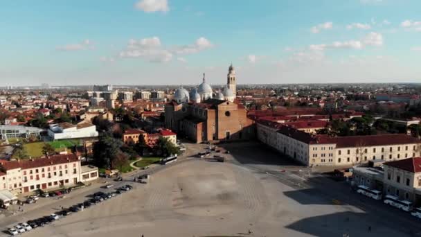 Aerial View Padua Northern Italy Drone View Prato Della Valle — Stock Video