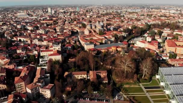 Flygfoto Över Padua Norra Italien Flygfoto Över Anthonys Basilika Padua — Stockvideo