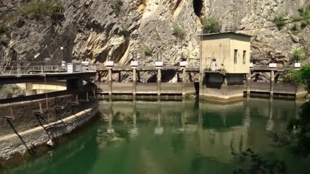 Canyon Matka Skopje Canyon Norra Makedonien Treska Flodens Dal Gröna — Stockvideo