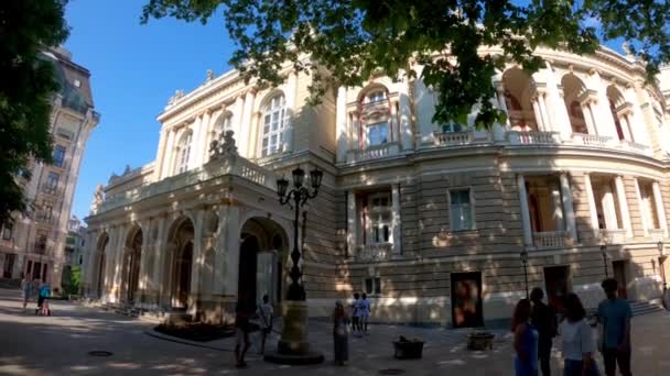 Odessa National Academic Opera Ballet Theatre One Largest Theaters Ukraine — Stok video