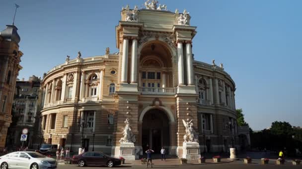 Odessa National Academic Opera Ballet Theatre One Largest Theaters Ukraine — Vídeos de Stock