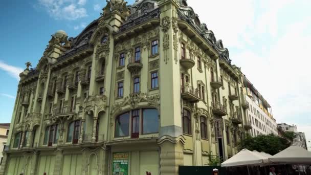 オデッサのホテルビッグモスクワ 建物の上に絶妙なスタッコ オデッサ市の中心部 ウクライナ南部の黒海の港町 — ストック動画
