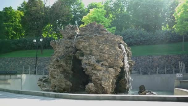 Istanbul Park Odessa Park Slopes Primorsky Boulevard Central Square Fountain — Stock video