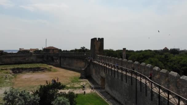 View Drone Belgorod Dnestrovskaya Fortress Akerman Fortress Filmed Drone Ukraine — Video Stock