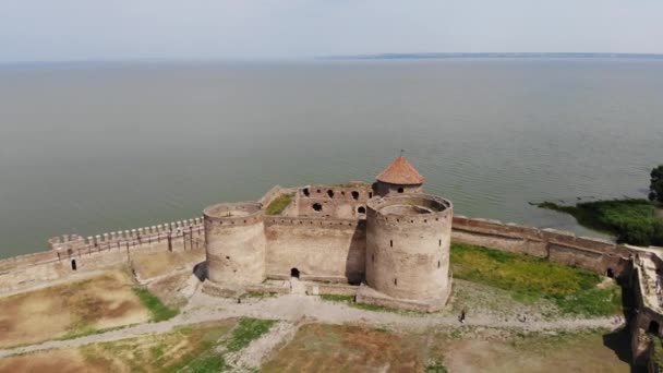Vista Drone Belgorod Dnestrovskaya Fortezza Fortezza Akerman Girato Drone Ucraina — Video Stock