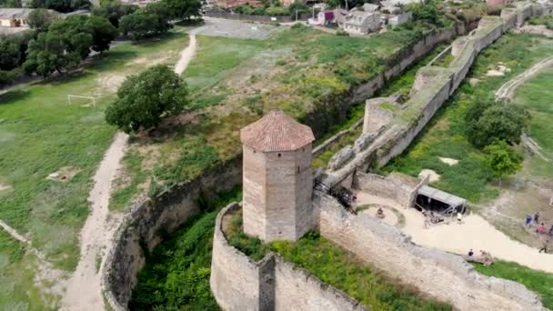 Vista Drone Belgorod Dnestrovskaya Fortezza Fortezza Akerman Girato Drone Ucraina — Video Stock