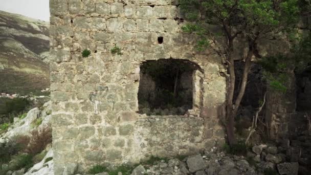 Fortezza Fatiscente Haj Nehaj Fortezza Sutomore Montenegro Fortezza Medievale Costruita — Video Stock