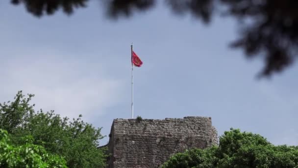 Stari Bar Monténégro Sur Colline Londsha Pied Mont Rumia Fortress — Video