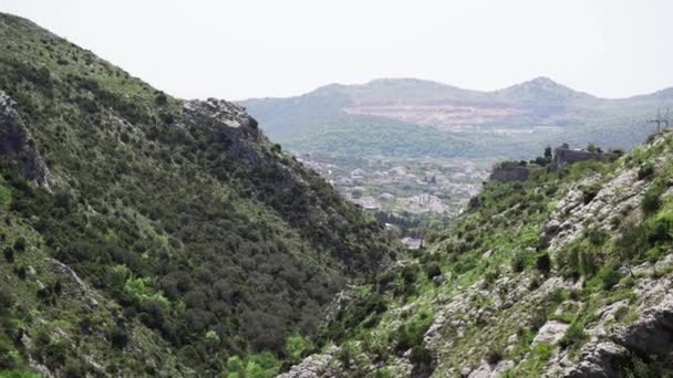 Karadağ Daki Stari Bar Rumia Dağı Nın Eteğindeki Londsha Tepesinde — Stok video