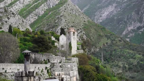 Karadağ Daki Stari Bar Rumia Dağı Nın Eteğindeki Londsha Tepesinde — Stok video