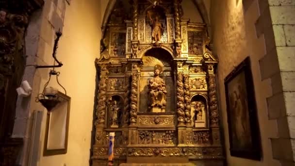 Chiesa Santa Maria Cadaques Interno Della Chiesa Nella Città Spagnola — Video Stock