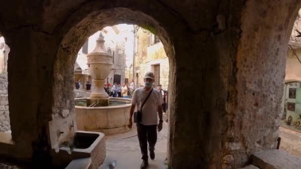 Saint Paul Vence Ortaçağ Güçlendirilmiş Köyü Fransa Nın Güneyinde Saint — Stok video