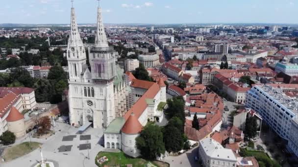 Bakire Meryem Aziz Stephen Vladislav Assumption Drone Cathedral Den Çekildi — Stok video