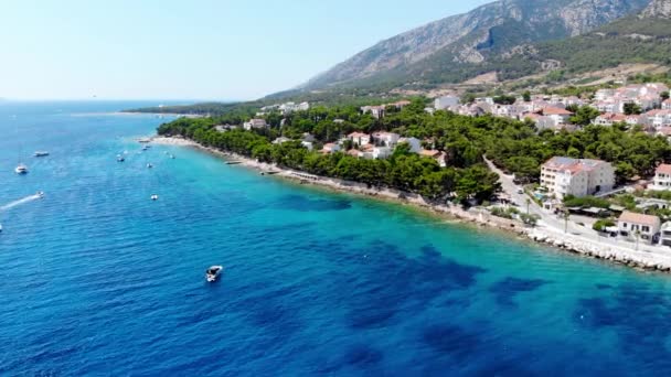 Hırvatistan Topraklarındaki Adriyatik Denizi Ndeki Brac Adasının Insansız Hava Aracı — Stok video