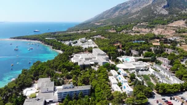 Drone Île Brac Dans Mer Adriatique Sur Territoire Croatie Station — Video