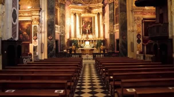 Mariä Verkündigung Kirche Nizza Kirche Saint Rita Nice Tempel Von — Stockvideo