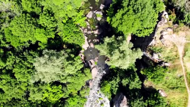 Drone Shot Butsky Canyon Ukraine Aerial View Rocky Canyon Gorny — Vídeo de Stock