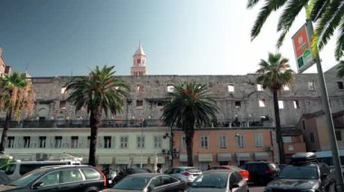 Palace of Diocletian in Split Croatia. Palace of the Roman Empire. Historical center of Split. Cathedral of Saint Duim. Catholic Cathedral in Split Croatia.