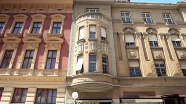 Zagreb city architecture. Croatian architecture. Capital of Croatia. City of Zagreb in the northwest of the country. Upper town in Zagreb