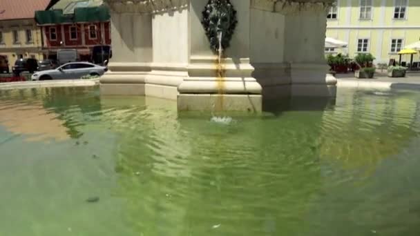 Monument Assumption Blessed Virgin Mary Zagreb Croatia Fountain Square Zagreb — Video