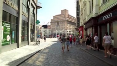 Ban Josip Jelacic Square in Zagreb. Central square of Zagreb Croatia. Tram at Ban Josip Jelai Square in the center of Zagreb. Statue of a commander riding a horse
