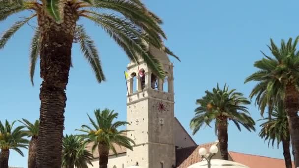 Church Monastery Dominic Trogir Church Dominicans Trogir Old Town Croatia — ストック動画