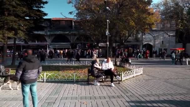 Praça Sultanahmet Istambul Quadrado Hipódromo Praça Principal Istambul Centro Histórico — Vídeo de Stock