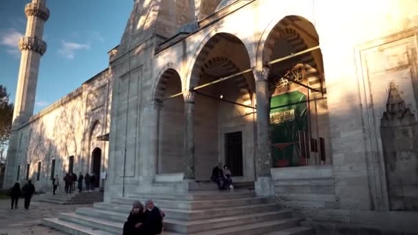 Suleymaniye Στην Κωνσταντινούπολη Suleymaniye Τζαμί Κωνσταντινούπολη Παλιό Τμήμα Της Πόλης — Αρχείο Βίντεο