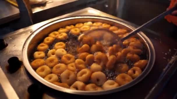 Comida Rua Istambul Turcos Vendem Comida Rua Centro Istambul Castanhas — Vídeo de Stock