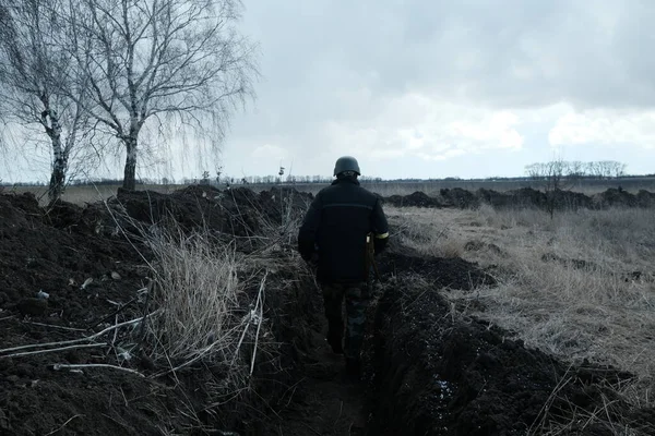 Hostroluchchchya Ukraine März 2022 Territoriale Verteidigungskrieger Ukrainischen Dorf — kostenloses Stockfoto