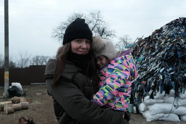 Hostroluchchya Ukraina Maret 2022 Perempuan Yang Mengandung Anak Desa Ukrainian — Stok Foto