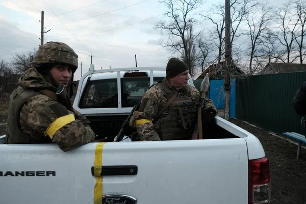 Hostroluchchya Ukraine March 2022 Military Forces Ukraine Defence Country Car — стокове фото