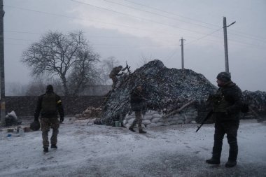 Hostroluchchya, Ukrayna: 8 Mart 2022: Ukrayna 'da kendi kendine kontrol noktası 