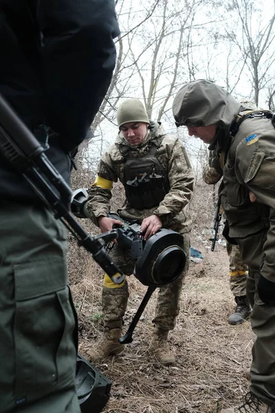 Hostroluchchya, Ukrayna: 8 Mart 2022: Nlaw 'lı Ukrayna bölge savunma savaşçıları