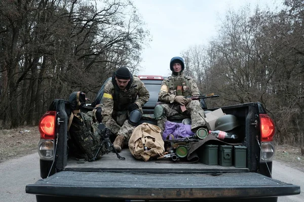 Hostroluchchya Ukraine March 2022 Military Forces Ukraine Defence Country Car — Foto de Stock